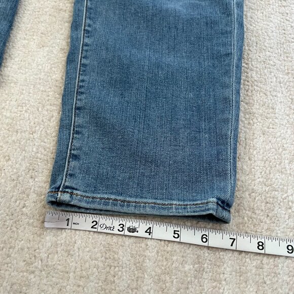 Madewell High Rise Pull On Jeans in Keefe Wash Relaxed Blue Crop Jeans 26 - Picture 6 of 9